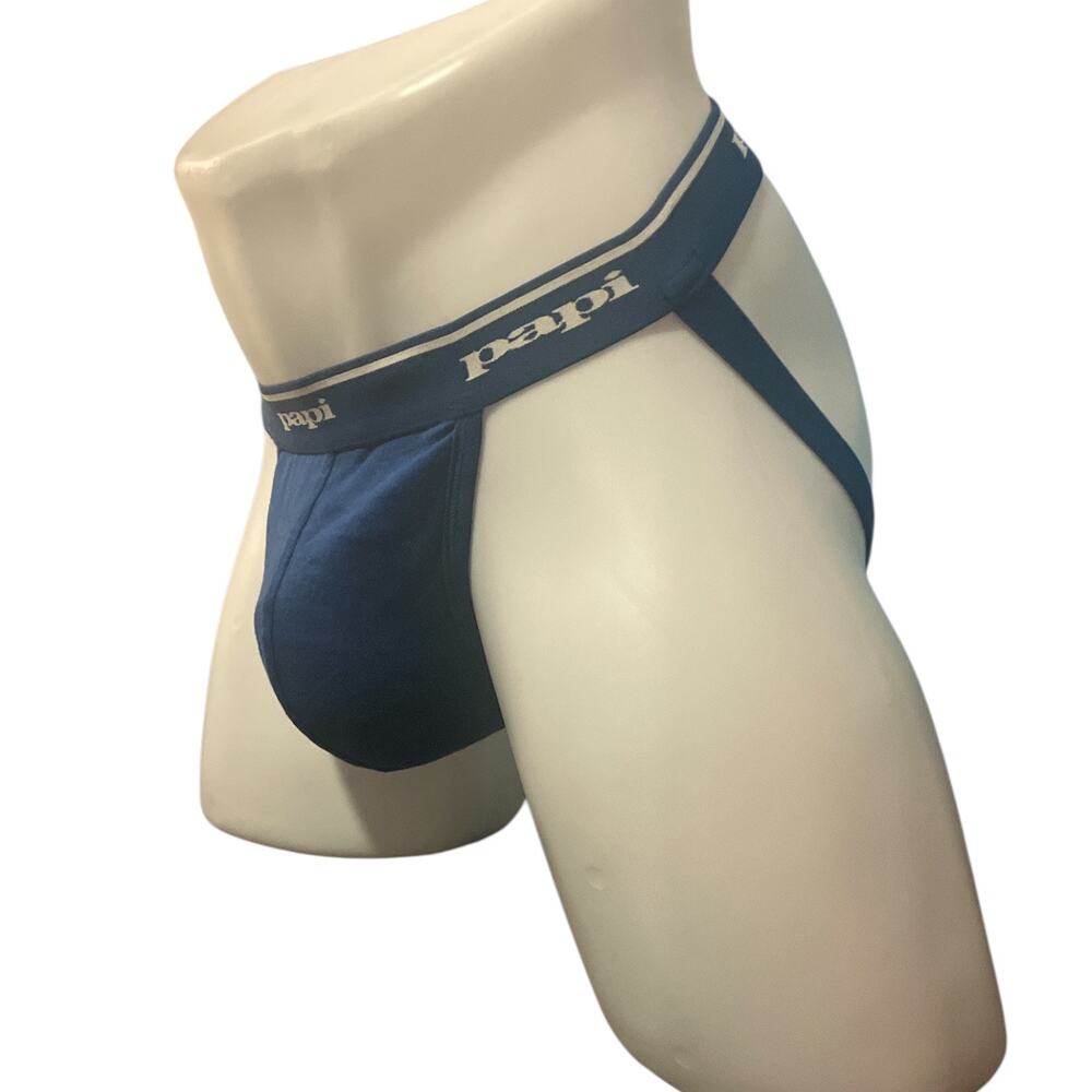 Papi Rib Jockstrap Blue Large - Picture 2 of 6